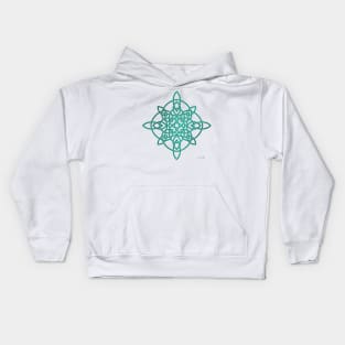 Celtic Knot Mandala Green Kids Hoodie